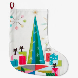 Meia De Natal Grande Natal moderno do meio século atômico retro da era