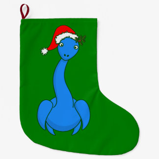 Meia De Natal Grande natal papai noel Monstro do lago de ness Nessie