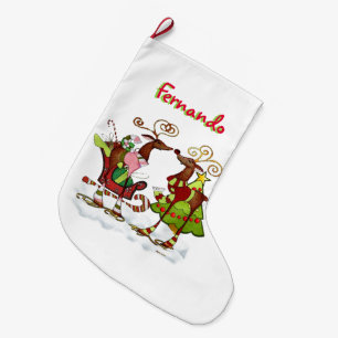 Meia De Natal Grande Natal parvo Mooks da rareza PERSONALIZADO