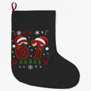 Meia De Natal Grande Natal Seis Sete 67 Papai Noel Gen Alpha