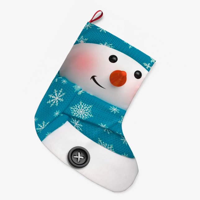 Meia De Natal Grande Natal Stocks/boneco de neve (Frente (Pendurada))