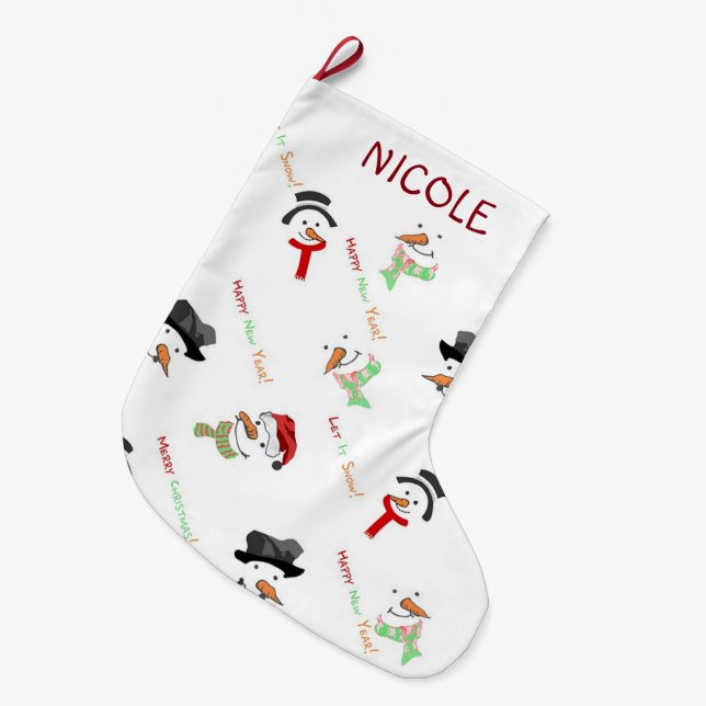 Meia De Natal Grande Neves (Frente (Pendurada))