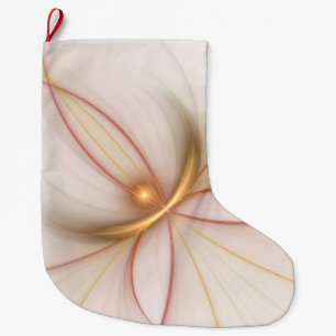 Meia De Natal Grande Nobre Arte Fractal De Cobre E Dourada Abstrato mod
