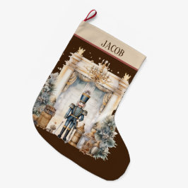 Meia De Natal Grande Nome de adição do quebra- cabeça de Watercolor