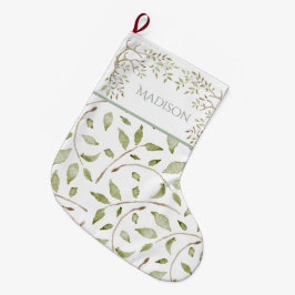 Meia De Natal Grande Nome de Feriado de Tipografia Natal em Aquarela