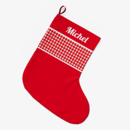 Meia De Natal Grande Nome personalizado russo Red Buffalo verificado