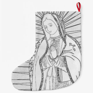 Meia De Natal Grande nossa senhora de guadalupe