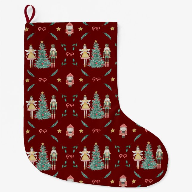Meia De Natal Grande Noz-cracker Ballerina presentes de Natal (Frente)