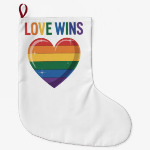 Meia De Natal Grande O Amor Vence LGBT Orgulho Gay Igualdade