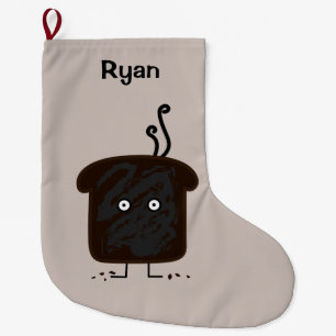 Meia De Natal Grande O fumo queimado do brinde esmigalha o pão das