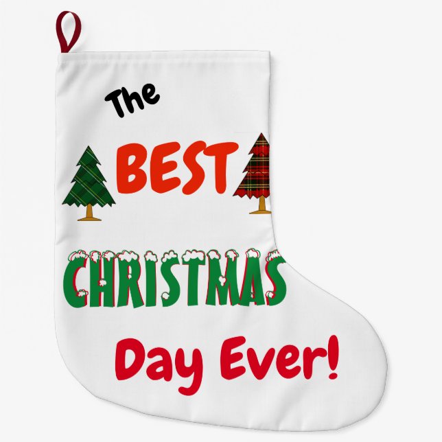 Meia De Natal Grande O Melhor NATAL de todos! (Frente)