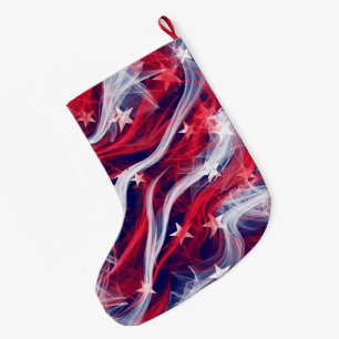 Meia De Natal Grande O Natal da bandeira americana que armazena o dobro
