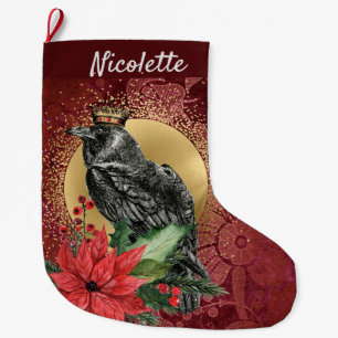 Meia De Natal Grande O Raven King Gothic