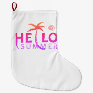 Meia De Natal Grande Olá Summer