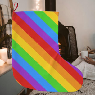 Meia De Natal Grande Orgulho Alegria: Bandeira Arco-Íris