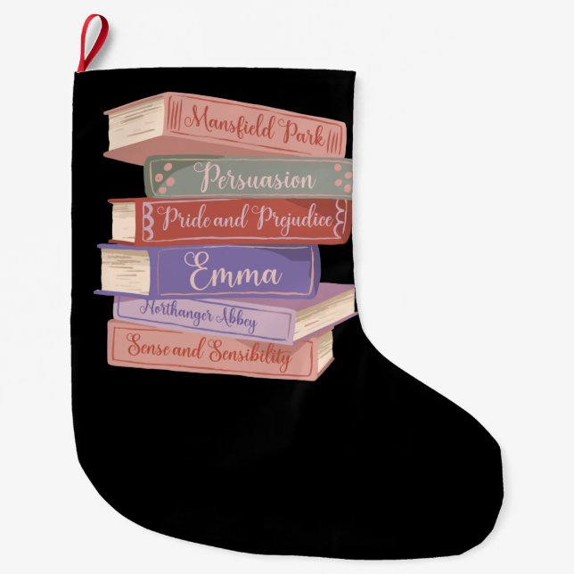 Meia De Natal Grande Os Romances de Jane Austen V (Frente)