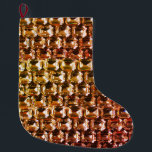 Meia De Natal Grande Ouros, elegante vintage gemstones roxos<br><div class="desc">Velho brilho de Hollywood e glamour - elegantes diamantes amarelo alaranjados, padrão de gemstone. Uma ideia de presente de excelente para o Natal, aniversários ou só porque ela é maravilhosa! - Dê esta bagagem glamourosa moderna, fabulosa, moderna, divertida e brilhante à sua pessoa favorita! O texto pode ser alterado usando...</div>