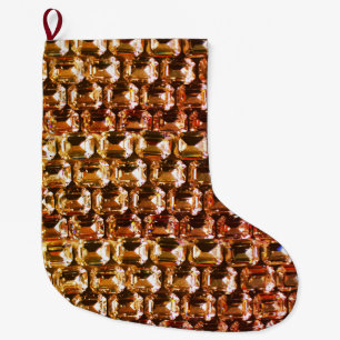 Meia De Natal Grande Ouros, elegante vintage gemstones roxos