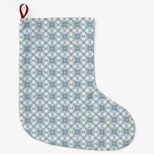 Meia De Natal Grande Padrão Floral Escandinavo