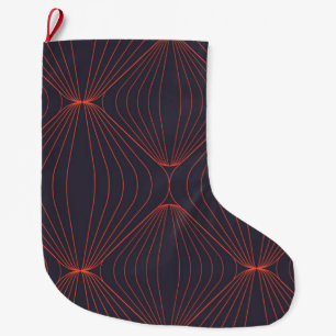 Meia De Natal Grande Padrão gráfico simples e elegante inspirado no N