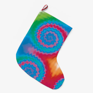 Meia De Natal Grande Padrão legal de espiral retro funky com ranhura t