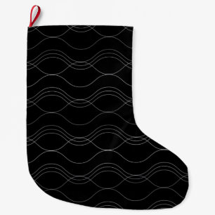 Meia De Natal Grande Padrão ondulado simples, elegante, legal, moderno