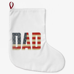Meia De Natal Grande Pai Bandeira Americana Patriótica Ousada Dia dos P