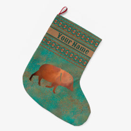 Meia De Natal Grande Pai Cute Javelina Sul Personalizado