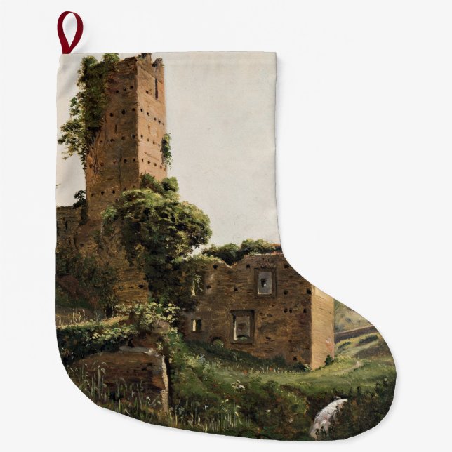 Meia De Natal Grande Paisagem com Ruínas (Edifício Arruinado Antigo) (Frente)