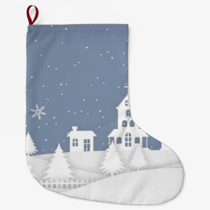 Meia De Natal Grande Paisagem da Igreja de Natal