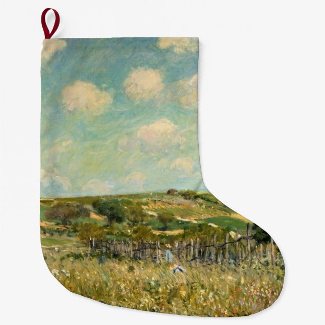 Meia De Natal Grande Paisagem de campo (por Alfred Sisley) (Frente)