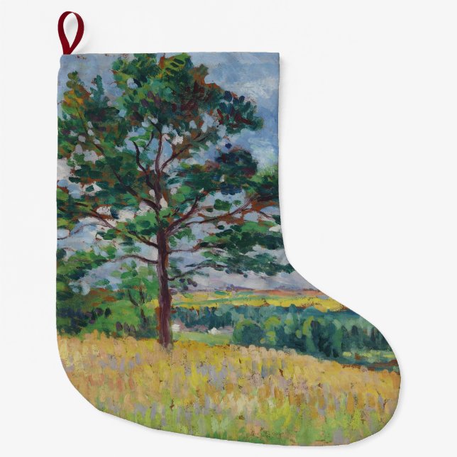 Meia De Natal Grande Paisagem rural em Méréville, França (Arte) (Frente)