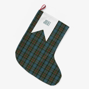 Meia De Natal Grande Paisley Family e Region Tartan Xadrez Patterno