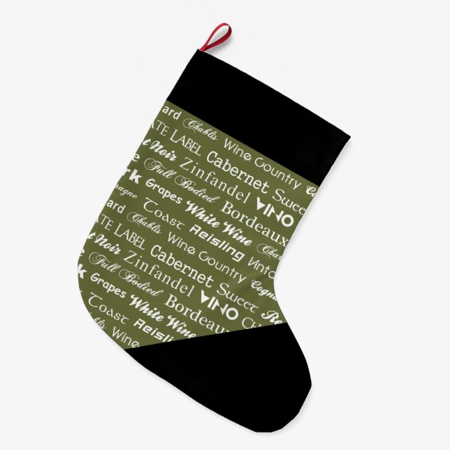 MEIA DE NATAL GRANDE PALAVRAS DE VINHO (Frente (Pendurada))