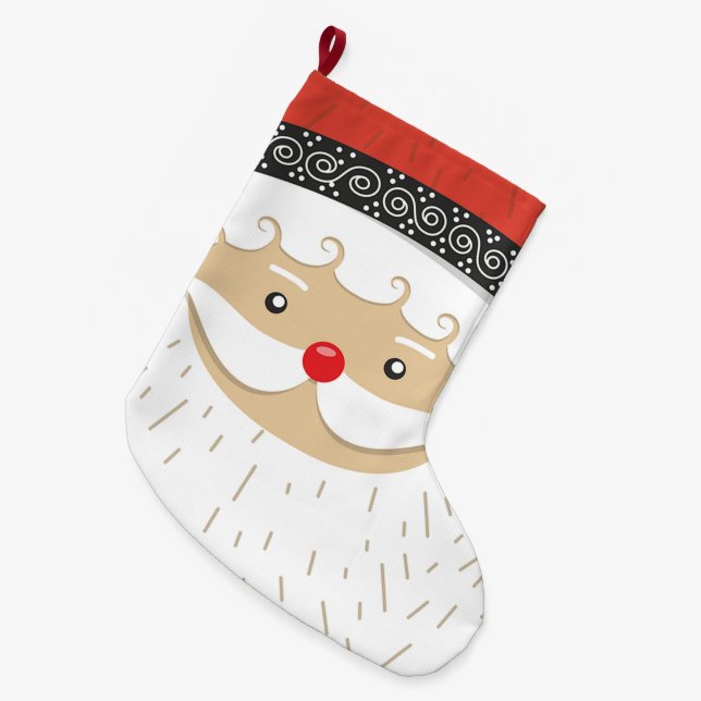 Meia De Natal Grande Papai Noel (Frente (Pendurada))