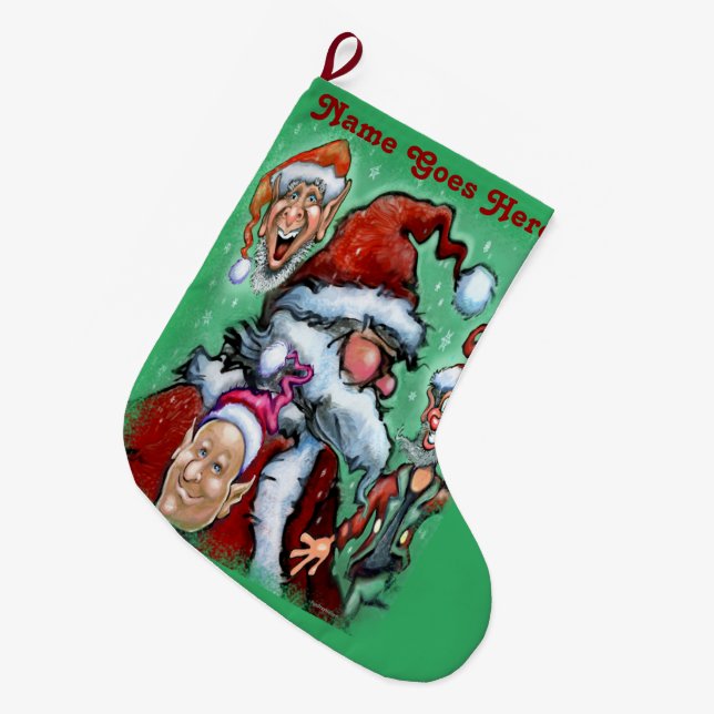 Meia De Natal Grande Papai Noel (Frente (Pendurada))