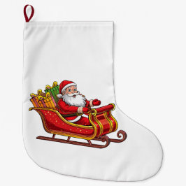 Meia De Natal Grande Papai Noel