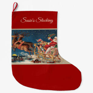Meia De Natal Grande Papai Noel Patriota
