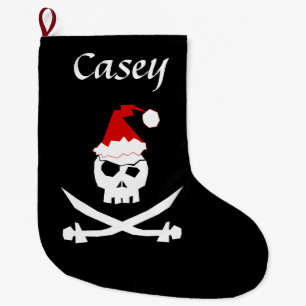 Meia De Natal Grande Papai noel personalizado do pirata