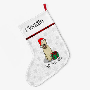 Meia De Natal Grande Papais noeis De Natal Rochados Terrier (batidos em