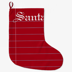 Meia De Natal Grande Papais noeis Papel Vermelho - Parada de Natal