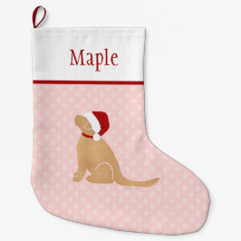 Meia De Natal Grande Papais noeis Rosa Personalizados Cachorro de Natal