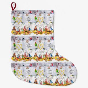 Meia De Natal Grande Parabéns Feliz Natal Parado