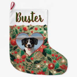 Meia De Natal Grande Parada de Natal com qualquer foto, pessoa ou anima