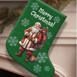 Meia De Natal Grande Parada de Natal do Papai Noel personalizável