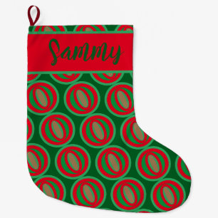 Meia De Natal Grande Parada de Natal Personalizada "Seu Nome"
