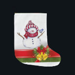 Meia De Natal Grande Parada de Natal, Snowman<br><div class="desc">Parada de Natal Esta estocagem de Natal personalizada é atraente para Papais noeis pequenos presentes. Algo para todos,  Maria lurdis afonso,  https://www.zazzle.com/succeedinbeautybarb</div>