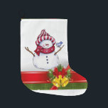 Meia De Natal Grande Parada de Natal, Snowman<br><div class="desc">Parada de Natal Esta estocagem de Natal personalizada é atraente para Papais noeis pequenos presentes. Algo para todos,  Maria lurdis afonso,  https://www.zazzle.com/succeedinbeautybarb</div>