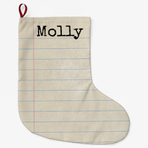 Meia De Natal Grande Paragem de Natal de Papel para Notebook - Personal