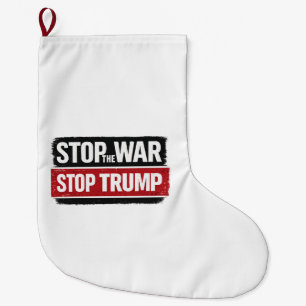 Meia De Natal Grande Pare a Guerra Pare Trump